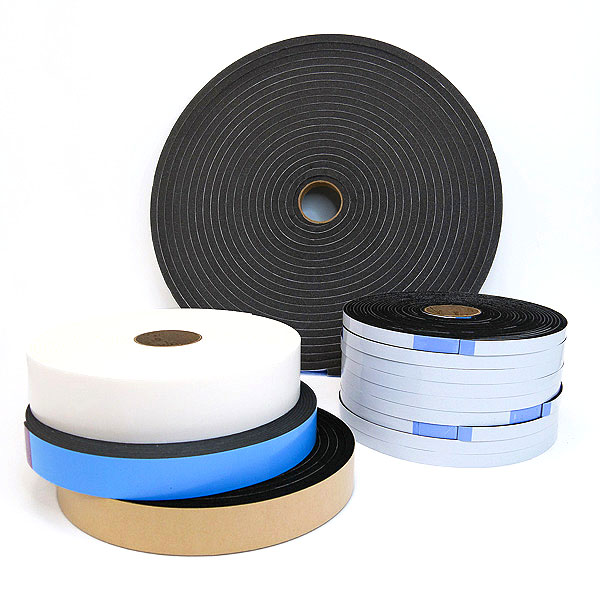 various slit-to-width foam tape rolls