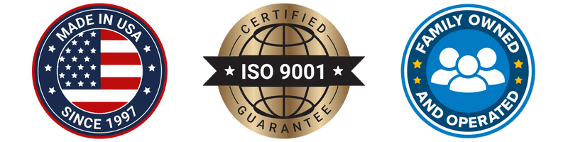 Made in USA, ISO-9001, Family Owned
