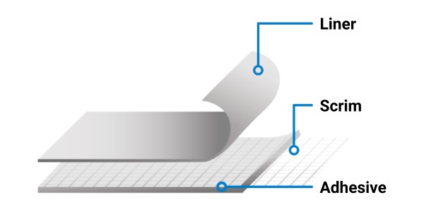 scrim-reinforced tape layers